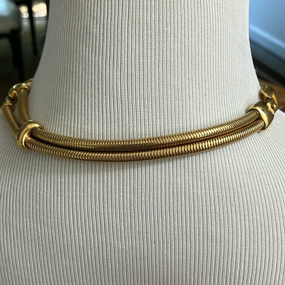 VINTAGE Monet Gold  Statement Necklace - Picture 6 of 8